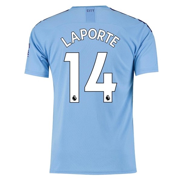 Camiseta Manchester City NO.14 Laporte Primera 2019-2020 Azul